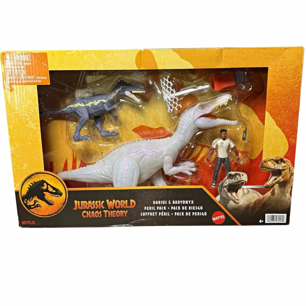 Jurassic World Chaos Theory Darius Baryonyx Peril Pack Mattel New
